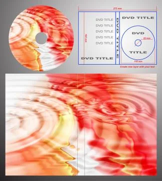 Abstract design template for dvd label and box-cover Stock Illustration
