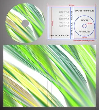 Abstract design template for dvd label and box-cover. Stock Illustration