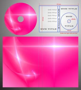 Abstract design template for dvd label and box-cover. Stock Illustration