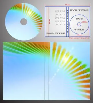 Abstract design template for dvd label and box-cover. Stock Illustration
