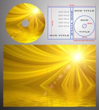 Abstract design template for dvd label and box-cover. Stock Illustration