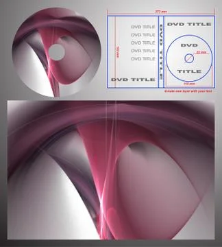 Abstract design template for dvd label and box-cover. Stock Illustration