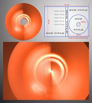 Abstract design template for dvd label and box-cover. Stock Illustration