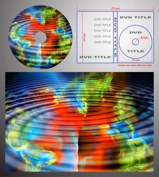 Abstract design template for dvd label and box-cover. Stock Illustration