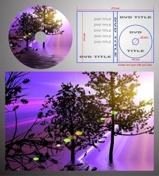 Abstract design template for dvd label and box-cover. Stock Illustration