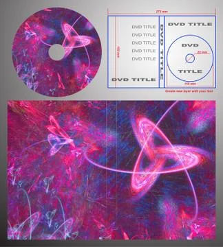Abstract design template for dvd label and box-cover. Stock Illustration