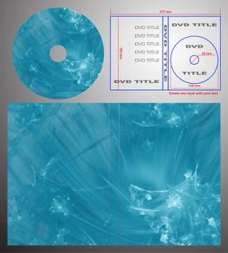 Abstract design template for dvd label and box-cover. Stock Illustration
