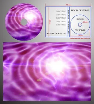 Abstract design template for dvd label and box-cover. Stock Illustration