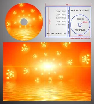 Abstract design template for dvd label and box-cover. Stock Illustration