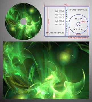 Abstract design template for dvd label and box-cover. Stock Illustration