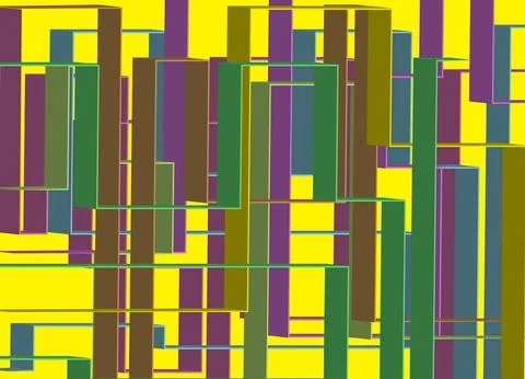 Abstract design with vertical lines and rectangles Stock Illustration