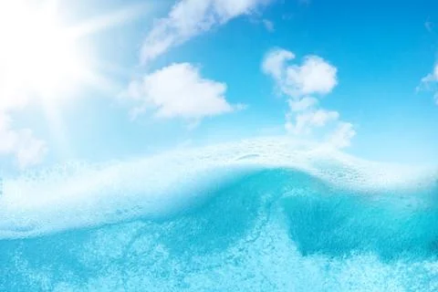 Abstract design of water split Stock Photos