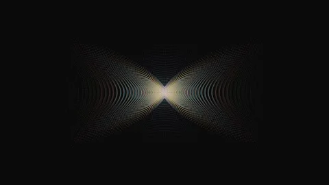 An abstract design with wave patterns creating a symmetrical shape Stock Footage 337073468