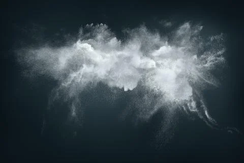 Abstract design of white powder cloud Stock Photos
