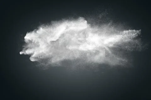 Abstract design of white powder cloud Stock Photos