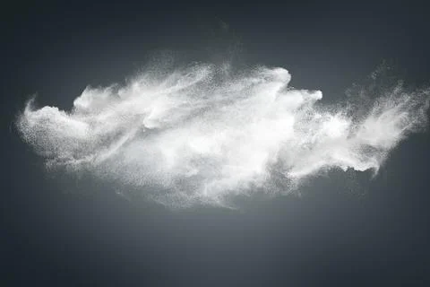 Abstract design of white powder cloud Stock Photos