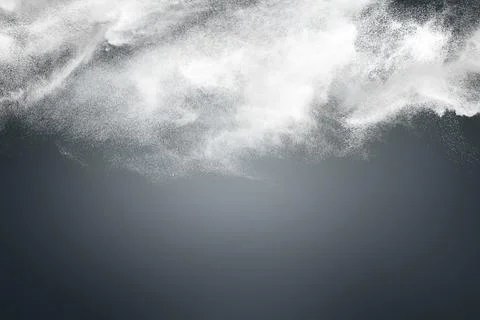Abstract design of white powder cloud Stock Photos