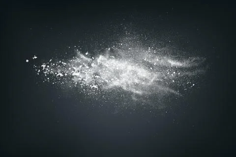 Abstract design of white powder cloud Stock Photos