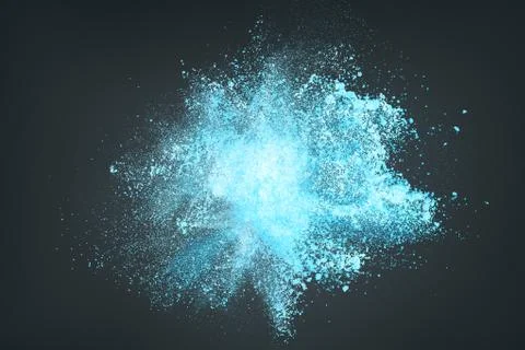 Abstract design of white powder cloud Stock Photos