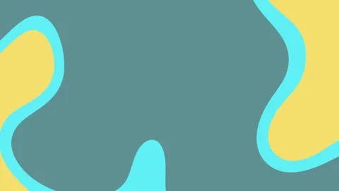 Abstract design with yellow and teal shapes Stock Footage 313383554