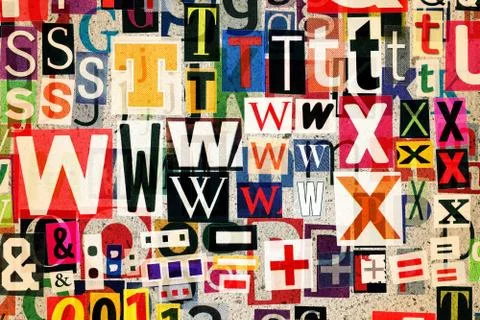 Abstract designed background of newspaper letters clippings Stock Illustration