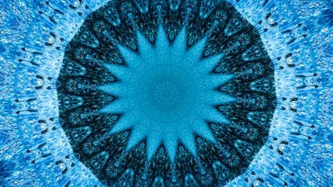 Abstract designed blue star on blue ice pattern background Stock Illustration