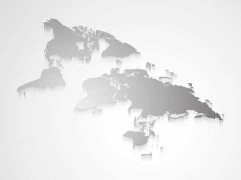 Abstract detailed world map Stock Illustration