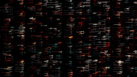 Abstract details of computer language, lines flowing on black background Stock Footage 249287201