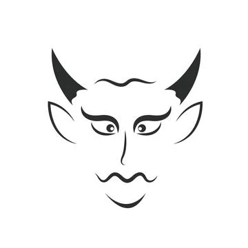 Abstract devil vector icon illustration design Stock Illustration