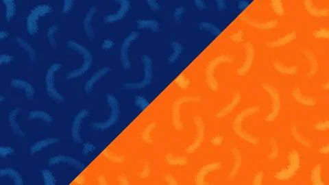 Abstract diagonal background dividing blue and orange colors Stock Illustration