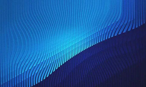 Abstract Diagonal Blue Gradient Background with Wavy Vertical Lines and Dig.. 스톡 일러스트