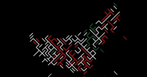 Abstract Diagonal Building United Arab Emirates Country Map Stock Footage 323387388
