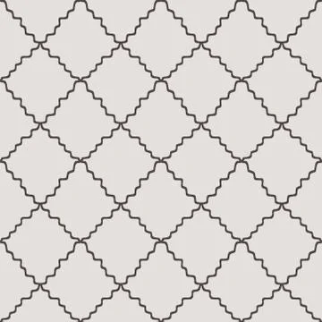 Abstract Diagonal Curved Striped Grid Seamless Texture Stock Illustration