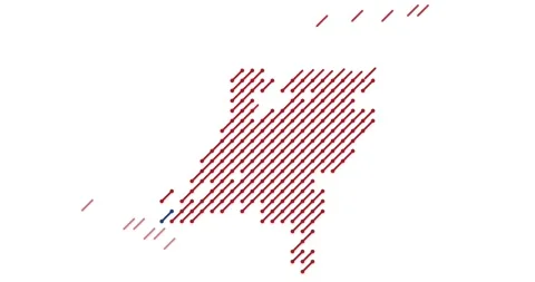 Abstract Diagonal Elements Assembling into Netherlands Map Shape Stock Footage 326838400