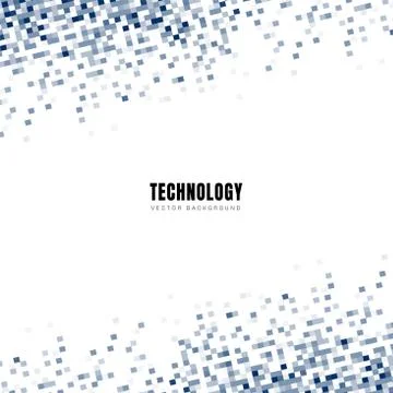Abstract diagonal geometric blue squares pattern on white background and text Stock Illustration