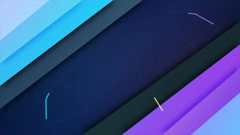 Abstract Diagonal Layers Neon Geometric Shapes Tech Background Stock Footage 340804292