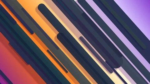 Abstract diagonal light streaks in an orange, purple, and blue gradient cre.. Stock Illustration