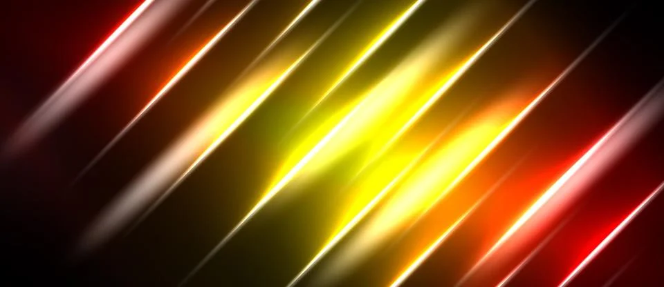 Abstract diagonal lines create vibrant energy. Warm colors dominate, Illustrazione stock