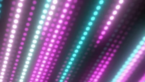 Abstract diagonal lines of glowing pink, white, and cyan dots イラスト素材