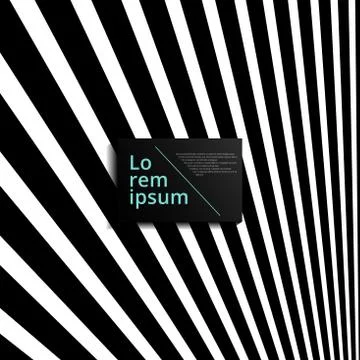 Abstract diagonal lines minimal pattern with black stripes perspective backgr Stock Illustration