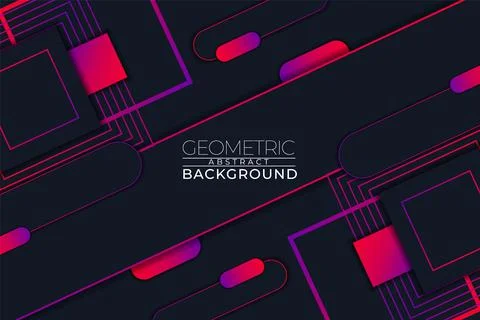 Abstract Diagonal Overlapped Gradient Pink and Purple Geometric with Dark Bac Illustrazione stock