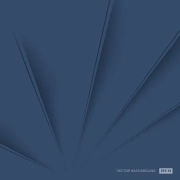 Abstract diagonal paper cut with shade dark blue background, Vector Stock Illustration