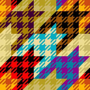 Abstract Diagonal plaid pattern.. Seamless vector image. Houndstooth pattern. Stock Illustration