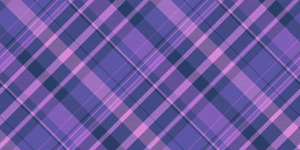 Abstract diagonal plaid pattern in shades of purple and lavender.  A seamless Stock Illustration