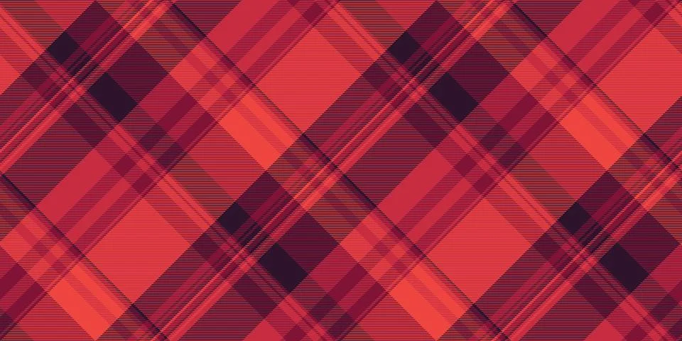 Abstract diagonal plaid pattern in vibrant red and maroon hues.  Perfect for  Illustrazione stock