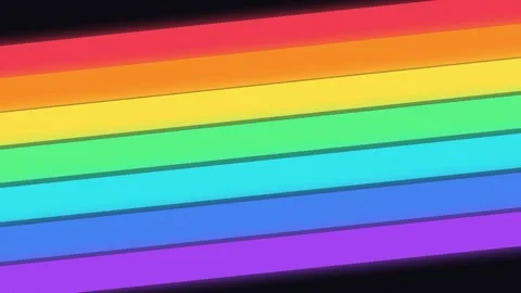 Abstract diagonal rainbow striped background motion graphic with background Stock Footage 345315489