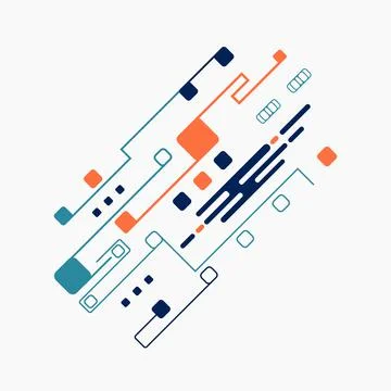 Abstract Diagonal Rectangle Geometric Shape and Line Background Stock Illustration