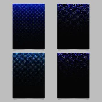 Abstract diagonal rounded square pattern background poster template set 스톡 일러스트