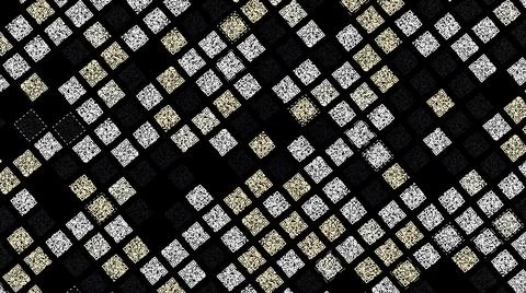 Abstract diagonal rows of same size QR codes moving down slowly, seamless loop 스톡 일러스트