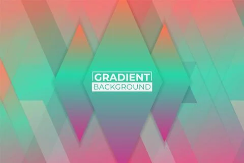 Abstract Diagonal Shiny Diamond Texture Gradient Purple, Green and Orange Bac Stock Illustration